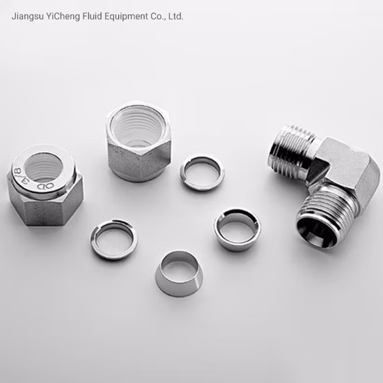 Hochdruck-Edelstahl 316, gleiche Winkel-Doppelklemmringverschraubungen, hydraulische Rohrverschraubungen