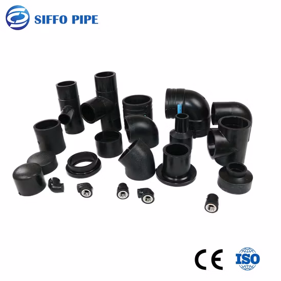 Hersteller von T-/Rohrbogen-/Flansch-HDPE-Rohrverschraubungen mit Stumpfschmelzschweißen/Elektrofusion für Bewässerung/Wasserversorgung/Bergbau